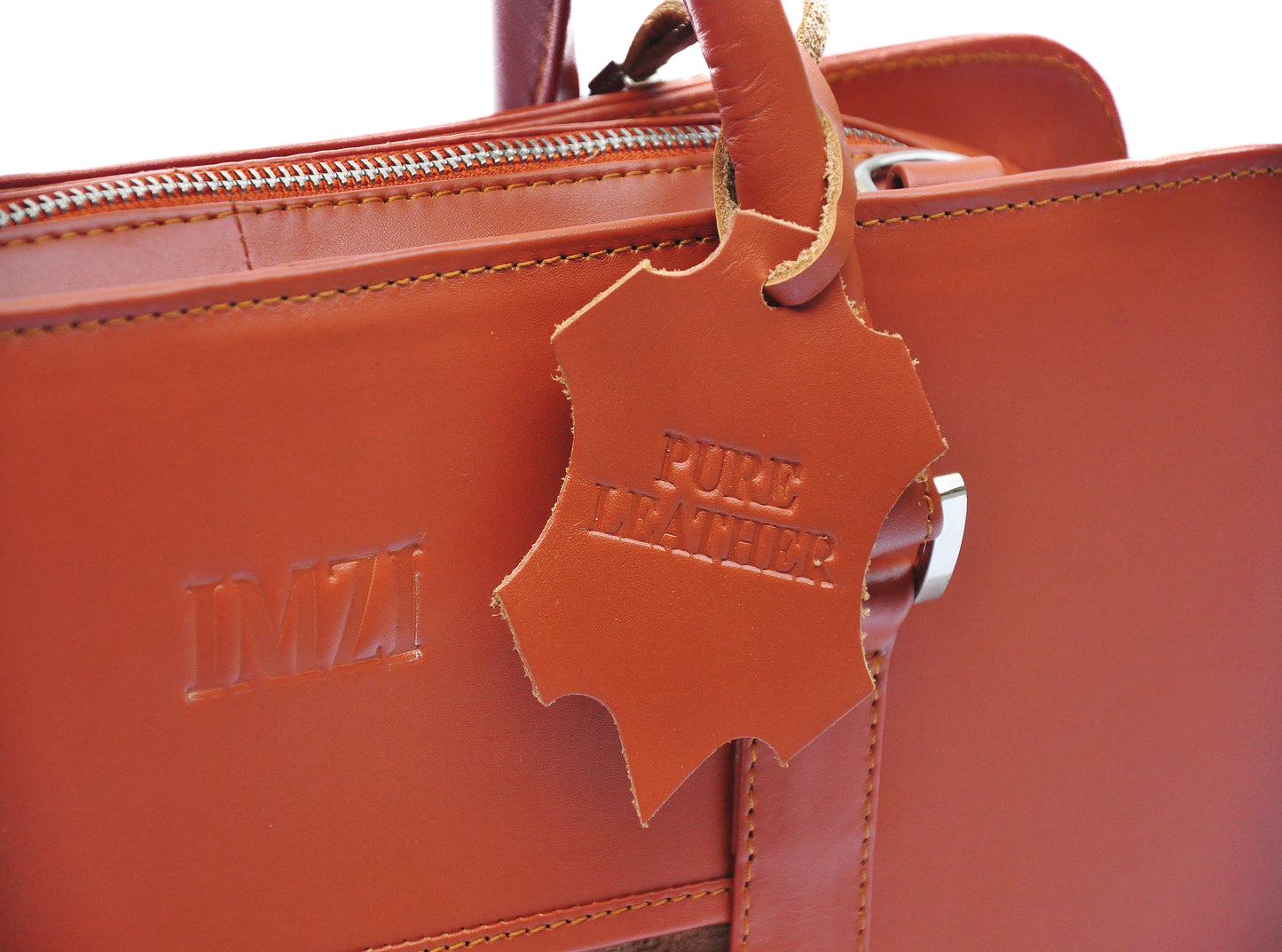 Saddle Tan Leather Laptop Bag