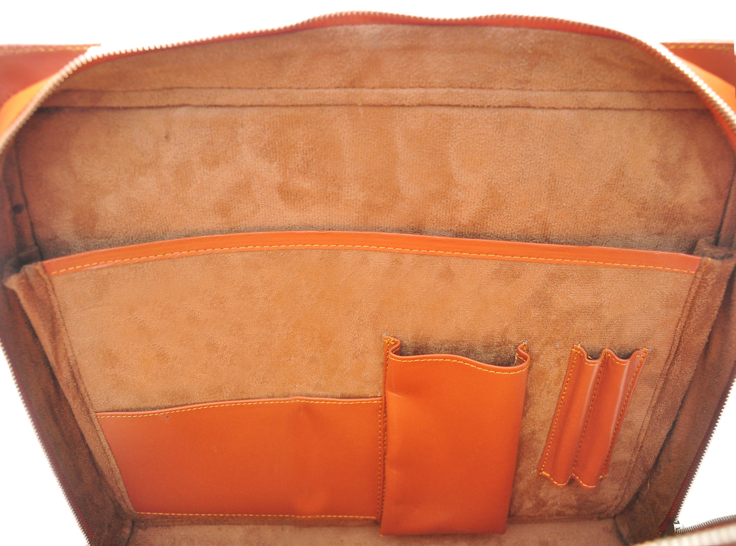 Saddle Tan Leather Laptop Bag