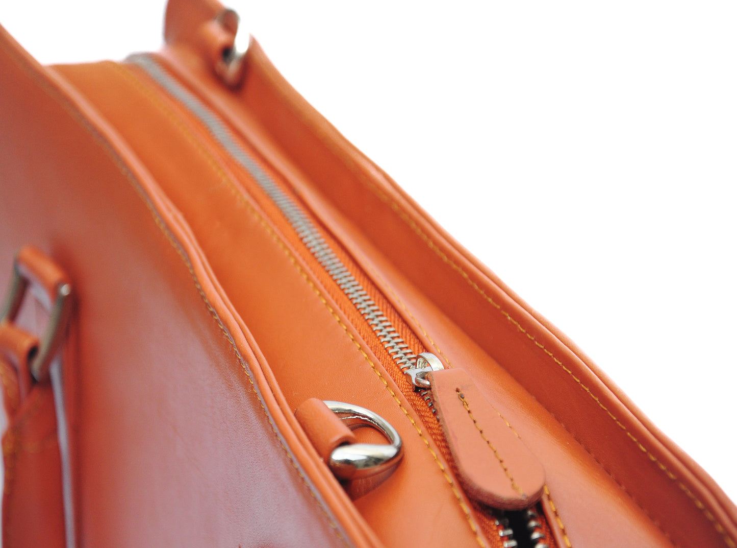 Saddle Tan Leather Laptop Bag 