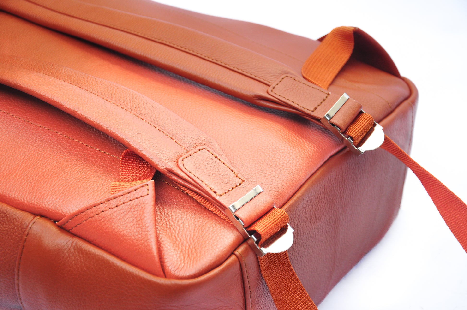 Saddle Tan Leather Backpack 